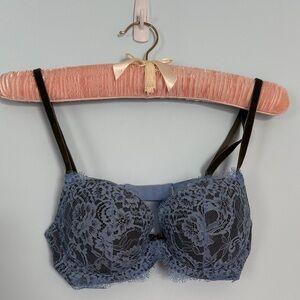 Victoria’s Secret Dream Angels Lightly Lined Demi Bra in Blue Lace